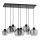 Lampadario a sospensione con filo CUBUS 8xE27/60W/230V nero