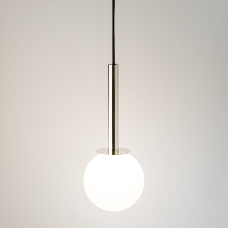Lampadario a sospensione con filo DAISY 1xG9/12W/230V diametro 14 cm cromo lucido/nero/bianco
