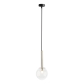 Lampadario a sospensione con filo DAISY 1xG9/12W/230V diametro 14 cm cromo lucido/nero/limpido