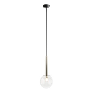 Lampadario a sospensione con filo DAISY 1xG9/12W/230V diametro 14 cm cromo lucido/nero/limpido