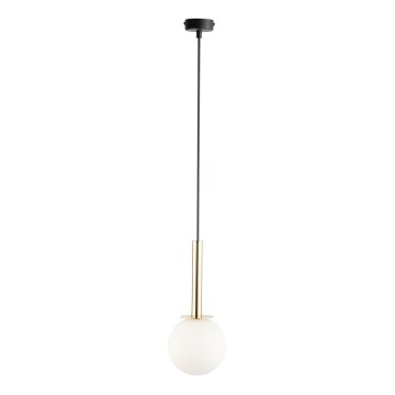 Lampadario a sospensione con filo DAISY 1xG9/12W/230V diametro 14 cm oro/nero/bianco