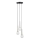 Lampadario a sospensione con filo DAISY 3xG9/12W/230V diametro 27 cm cromo lucido/nero/bianco