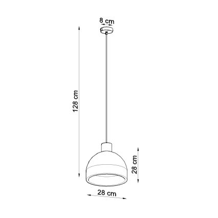 Lampadario a sospensione con filo DAMASO 1xE27/60W/230V