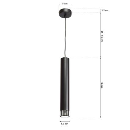 Lampadario a sospensione con filo DANI 1xGU10/8W/230V