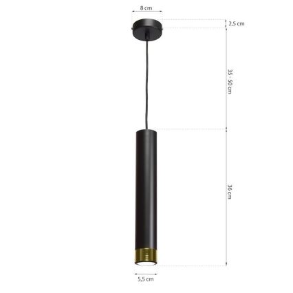 Lampadario a sospensione con filo DANI 1xGU10/8W/230V