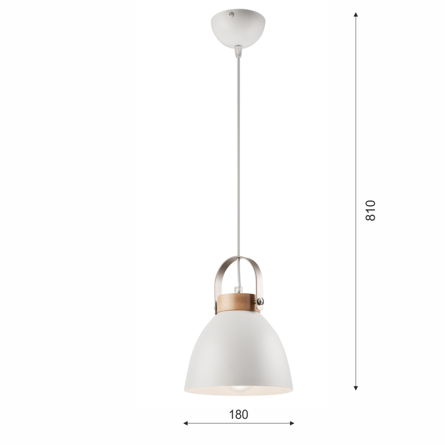 Lampadario a sospensione con filo DANIELLE 1xE27/60W/230V faggio