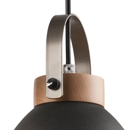 Lampadario a sospensione con filo DANIELLE 3xE27/60W/230V faggio