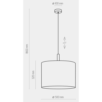 Lampadario a sospensione con filo DEVA 1xE27/25W/230V bianco