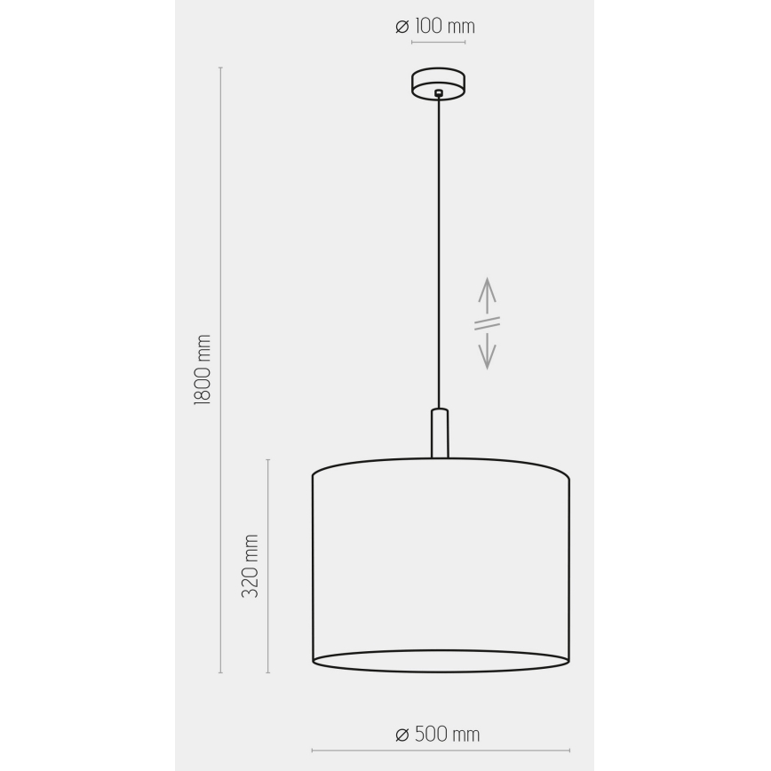 Lampadario a sospensione con filo DEVA 1xE27/25W/230V bianco