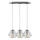 Lampadario a sospensione con filo DIAMOND 3xE27/60W/230V grigio