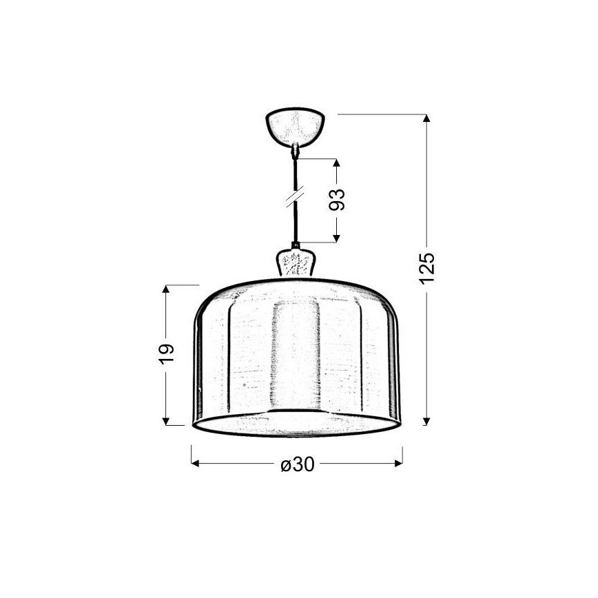 Lampadario a sospensione con filo DICTORIA 1xE27/40W/230V
