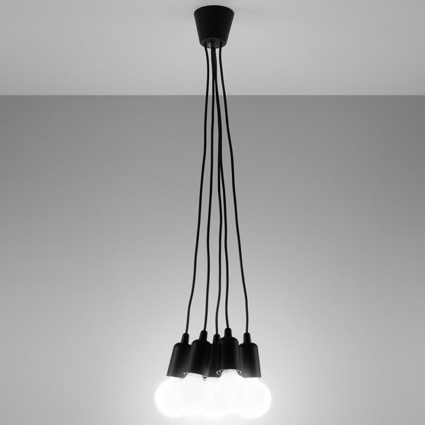 Lampadario a sospensione con filo DIEGO 5xE27/60W/230V