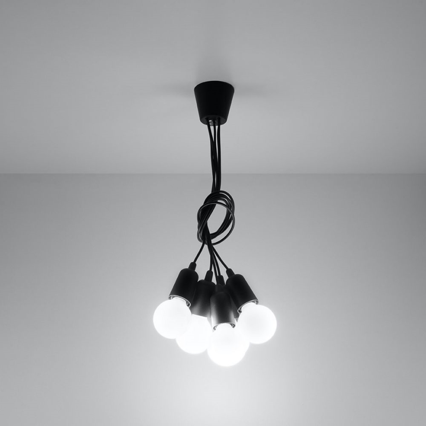 Lampadario a sospensione con filo DIEGO 5xE27/60W/230V