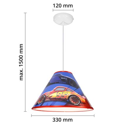 Lampadario a sospensione con filo DISNEY CARS 1xE27/40W/230V