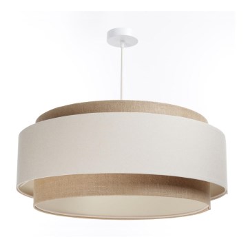 Lampadario a sospensione con filo DOBLO 1xE27/60W/230V color crema/beige