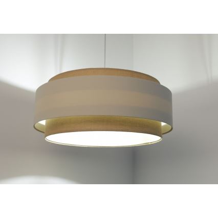 Lampadario a sospensione con filo DOBLO 1xE27/60W/230V color crema/beige