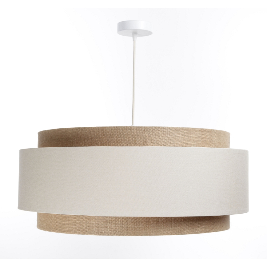 Lampadario a sospensione con filo DOBLO 1xE27/60W/230V color crema/beige