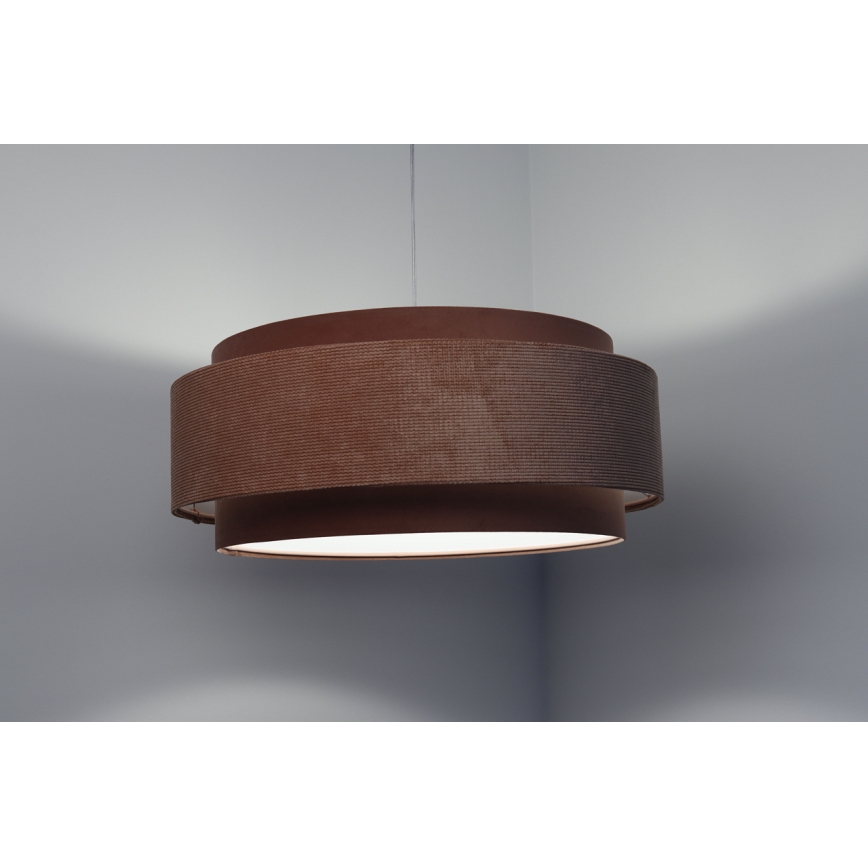 Lampadario a sospensione con filo DOBLO 1xE27/60W/230V diametro 60 cm rosa/bianco