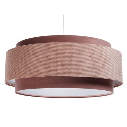 Lampadario a sospensione con filo DOBLO 1xE27/60W/230V diametro 60 cm rosa/bianco