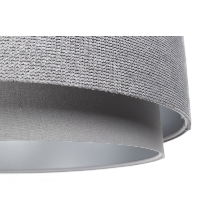 Lampadario a sospensione con filo DOBLO 1xE27/60W/230V grigio/argento d.60 cm