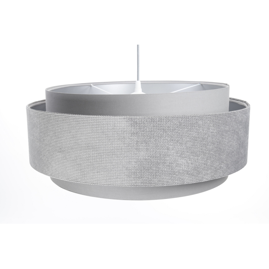 Lampadario a sospensione con filo DOBLO 1xE27/60W/230V grigio/argento d.60 cm