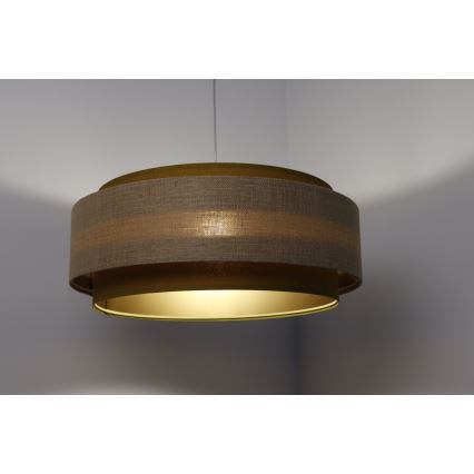 Lampadario a sospensione con filo DOBLO 1xE27/60W/230V oro/beige d.60 cm