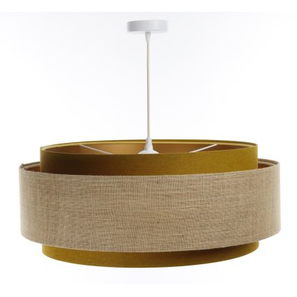 Lampadario a sospensione con filo DOBLO 1xE27/60W/230V oro/beige d.60 cm