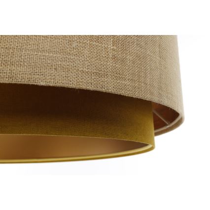 Lampadario a sospensione con filo DOBLO 1xE27/60W/230V oro/beige d.60 cm