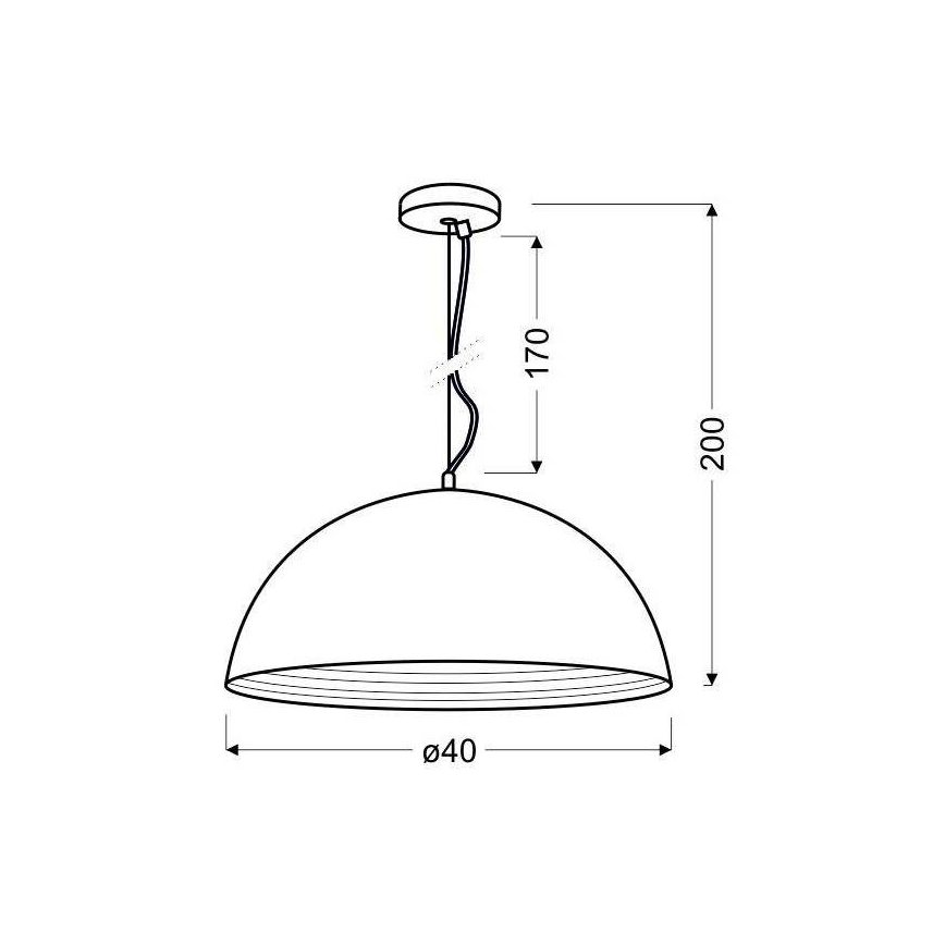 Lampadario a sospensione con filo DORADA 1xE27/60W/230V cromo