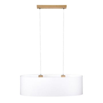Lampadario a sospensione con filo DOVE 2xE27/40W/230V quercia