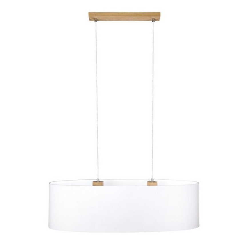 Lampadario a sospensione con filo DOVE 2xE27/40W/230V quercia