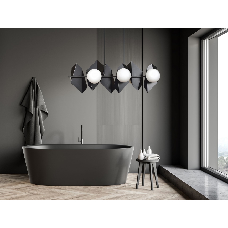 Lampadario a sospensione con filo DRIFTON 6xE14/10W/230V nero