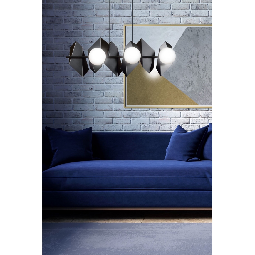 Lampadario a sospensione con filo DRIFTON 6xE14/10W/230V nero