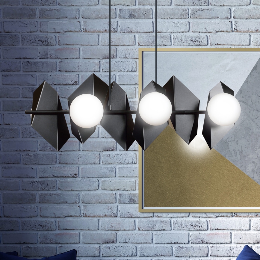 Lampadario a sospensione con filo DRIFTON 6xE14/10W/230V nero