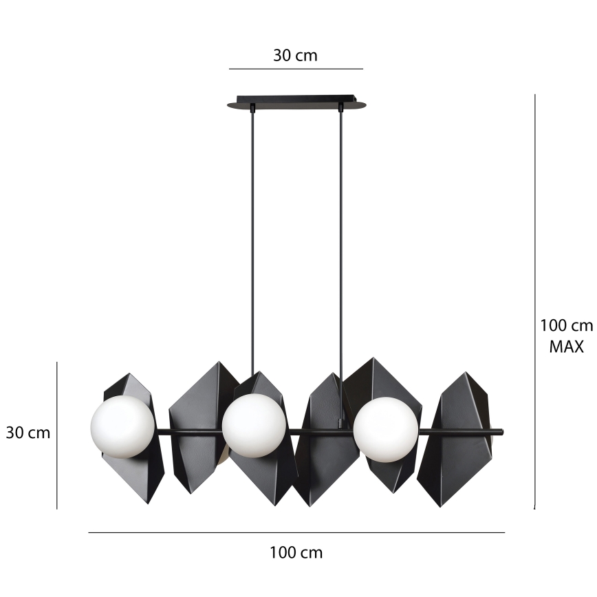 Lampadario a sospensione con filo DRIFTON 6xE14/10W/230V nero