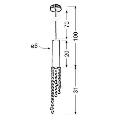 Lampadario a sospensione con filo DUERO 1xGU10/3W/230V