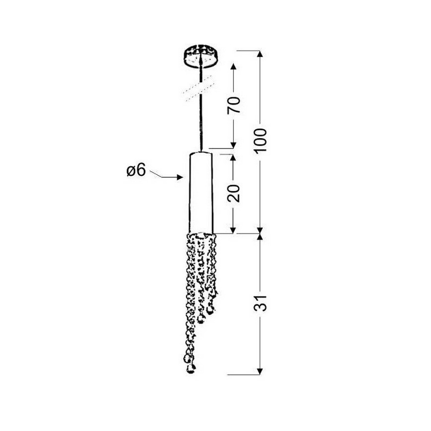 Lampadario a sospensione con filo DUERO 1xGU10/3W/230V