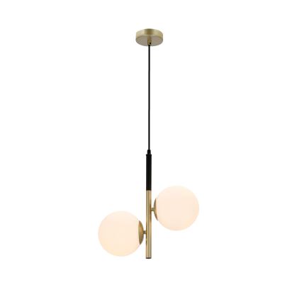 Lampadario a sospensione con filo DUO 2xE14/40W/230V oro/nero