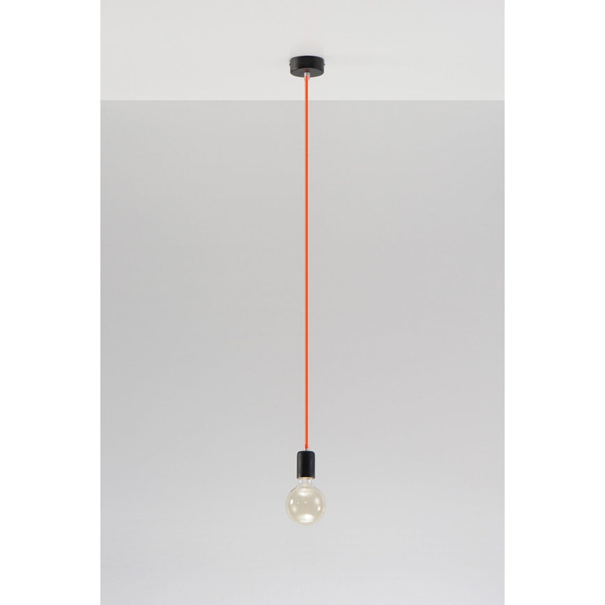 Lampadario a sospensione con filo EDISON 1xE27/60W/230V arancione
