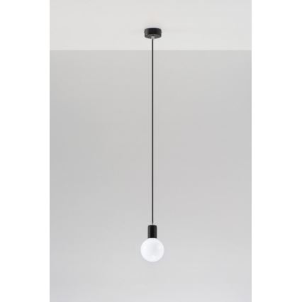 Lampadario a sospensione con filo EDISON 1xE27/60W/230V nero