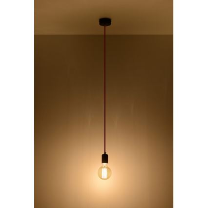 Lampadario a sospensione con filo EDISON 1xE27/60W/230V nero