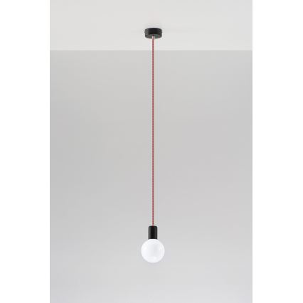 Sollux SL.0158 - Lampadario a sospensione con filo EDISON 1xE27/60W/230V nero, rosso