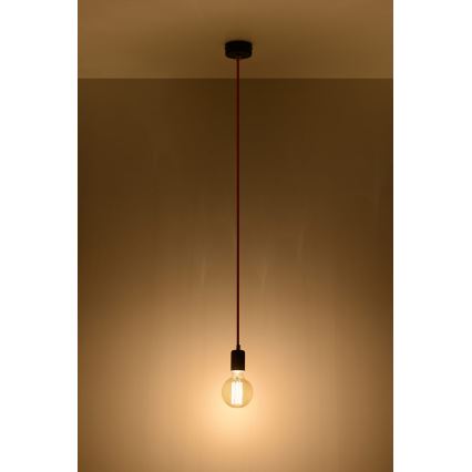 Sollux SL.0158 - Lampadario a sospensione con filo EDISON 1xE27/60W/230V nero, rosso