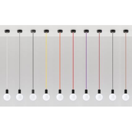 Sollux SL.0158 - Lampadario a sospensione con filo EDISON 1xE27/60W/230V nero, rosso