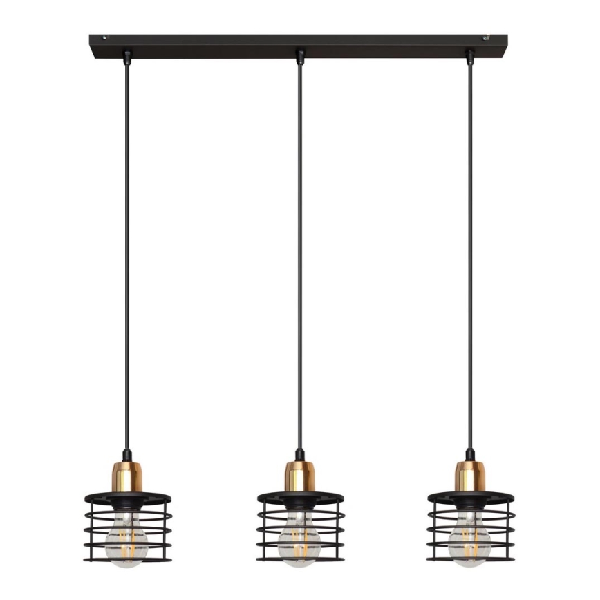 Lampadario a sospensione con filo EDISON 3xE27/15W/230V