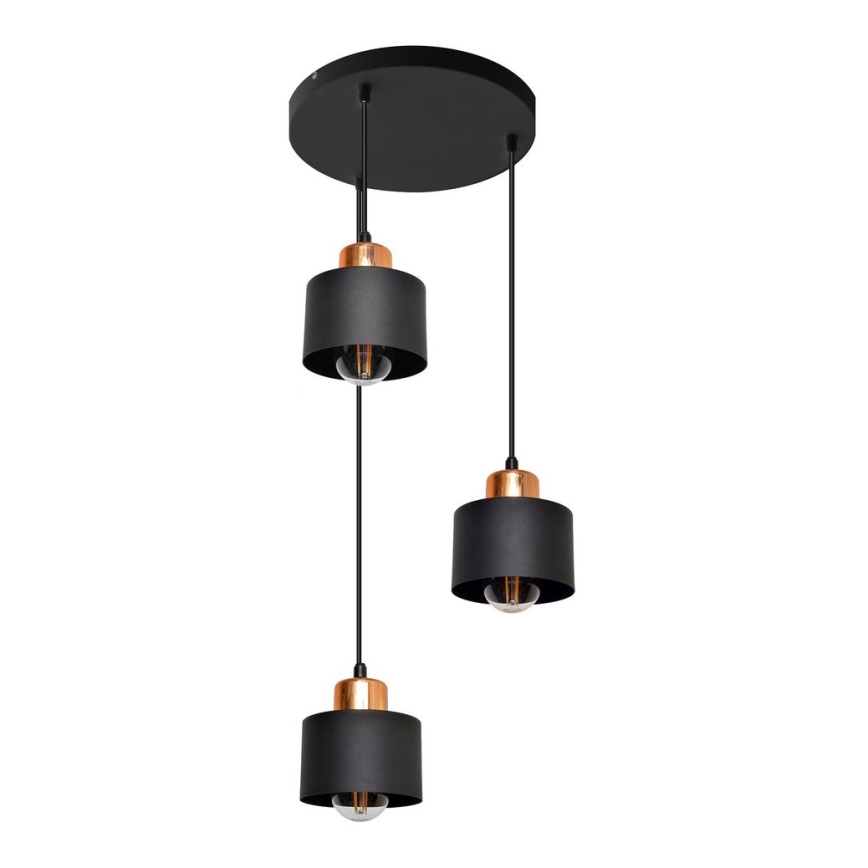 Lampadario a sospensione con filo EDISON 3xE27/15W/230V