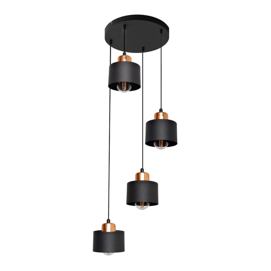 Lampadario a sospensione con filo EDISON 4xE27/15W/230V