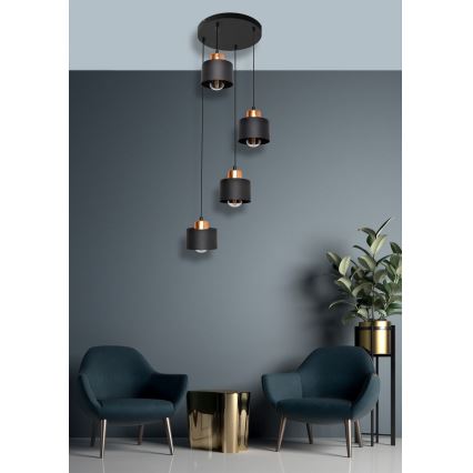 Lampadario a sospensione con filo EDISON 4xE27/15W/230V