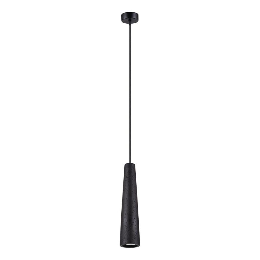 Lampadario a sospensione con filo ELECTRA 1xGU10/10W/230V calcestruzzo/nero