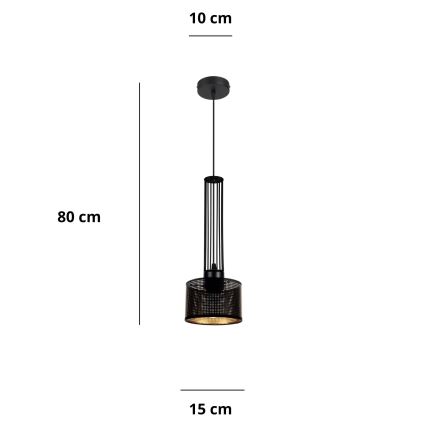 Lampadario a sospensione con filo ELIS 1xE27/60W/230V diametro 15 cm